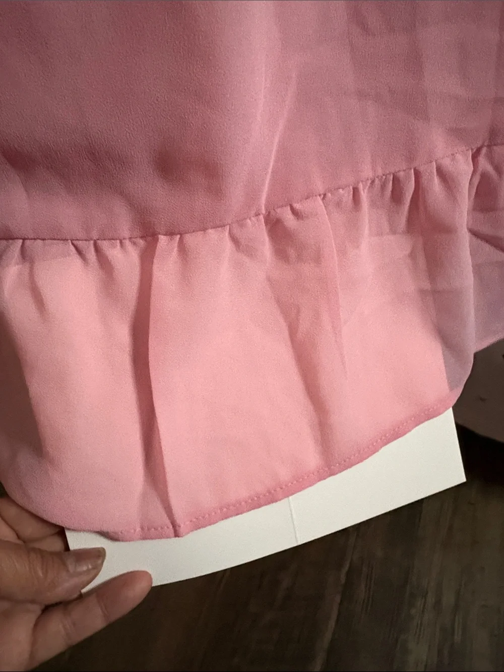 Allegra K Pink Puff-Sleeve Ruffle Hem Girls' Dress